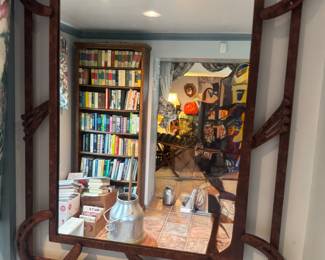 Rusted Horseshoe Metal Framed Mirror