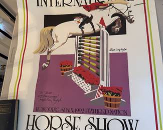 "Washington International Horse Show: Capital Centre Oct. 25-Nov 1,1992" Print Signed Joseph Craig English