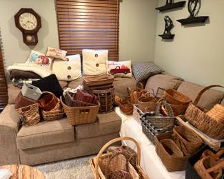 Some many basket. Including longaberger