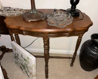 vintage wood side table $45