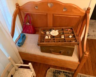 bench $40. Portable Gramophone 