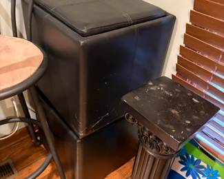 pair of black footrests