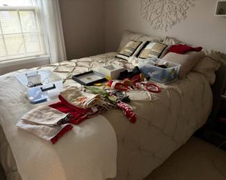 2nd full bed. These are only two years old. Make an offer!  Holiday costumes and towels. 