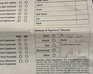 Invoice on chair lift - Make an offer!