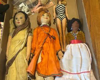 Vintage dolls including barbie doll