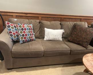 Micro fiber sofa with matching chair and ottoman