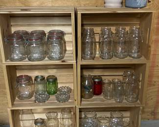 Crates and jars 