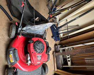 Push mower with bagger