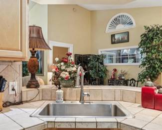 Kitchen looking to living room