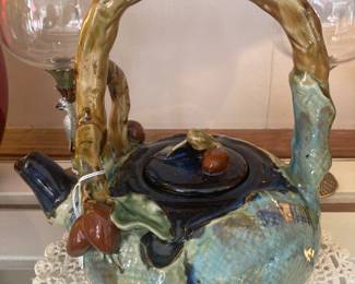 Majolica Type Teapot