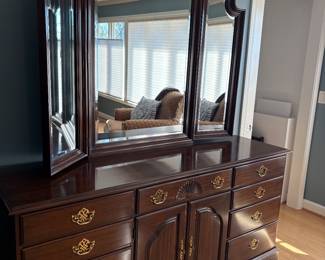 Long dresser with mirror