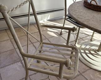 Another view of the patio armchairs