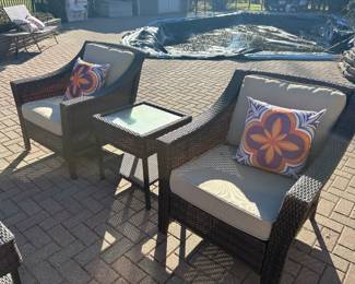 Another view of the all-season wicker chairs (set of 2) and side table