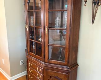 Another view of the china hutch with storage cabinets