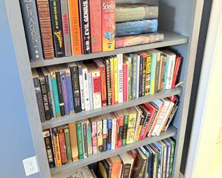 Bookcase and books