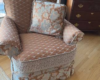 Upholstered Armchair with accent pillow
