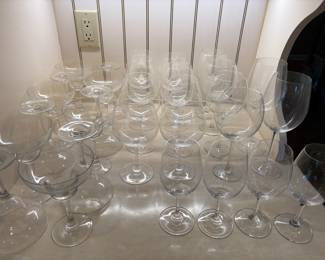 Margarita glasses and wine glasses