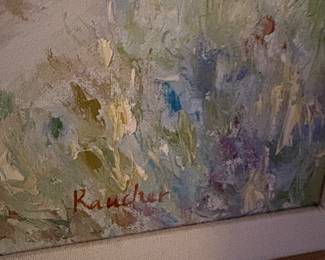 Signature on oil painting / Theo Raucher
