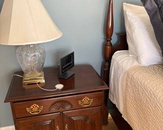Nightstand - 2 available and Waterford lamps