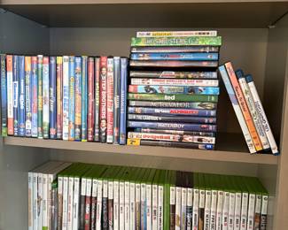 VIDEO GAMES:  X-Box, Wii and DVDs