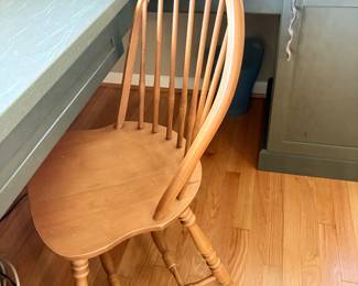 Oak side desk chair