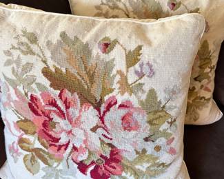 Needlepoint pillows - 2 available