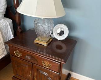 Nightstand - 2 available and Waterford lamps