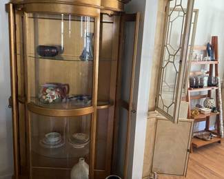 Beautiful gold display cabinet