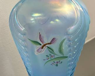 Hand painted Fenton vase