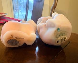 Hand painted Fenton critters 