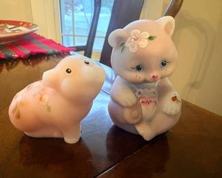 Hand painted Fenton critters 
