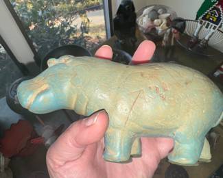 my fav! William the Hippo replica of Egyptian Faience hippo artifact