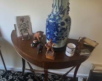 Demilune style console table