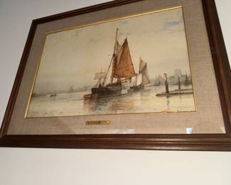 Framed and signed F J Aldridge