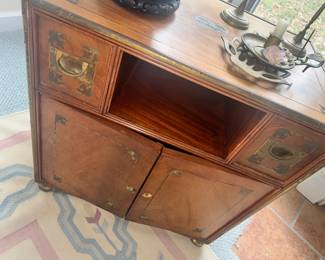 Old dry sink / bar w/ label The Great Eastern / Liverpool 1811 , and handwritten 490 B-18 (auction number maybe). The lady of the house traveled extensively and bought many treasures at auction