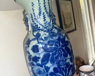 Blue + White Chinese lamp