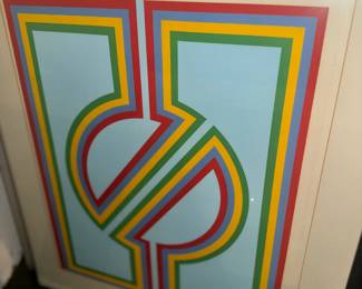 abstract, maybe litho of Frank Stella