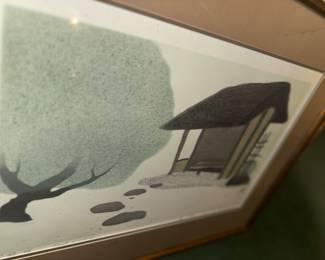 Japanese Woodcut Rest A While, A. Taha... ?