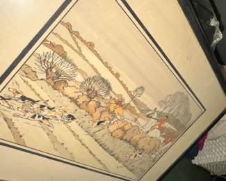 litho of fox hunt