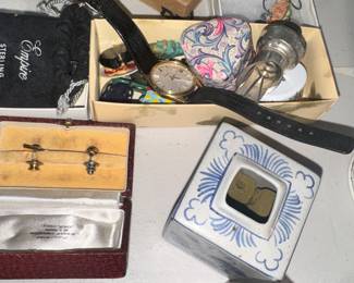 a couple of older Mens Watches and a few pieces of jewelry