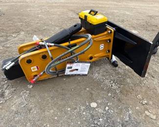 SKID STEER HYDRAULIC HAMMER WITH 2 BITS