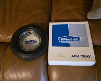 Vintage BF Goodrich tire ashtray with original box. 