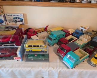 Vintage toy cars.