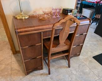 Gorgeous Antique curved top desk!