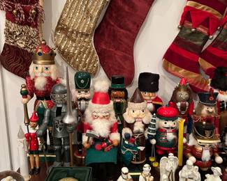 Christmas : stockings , nutcrackers 