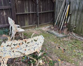 Three Piece Set Iron Patio Furniture