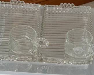 GLASS PLATES AND CUPS SET