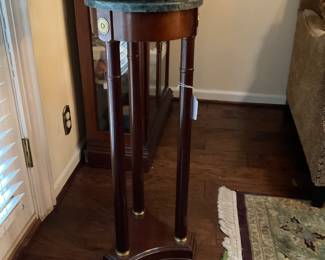 MARBLE TOP PEDESTAL