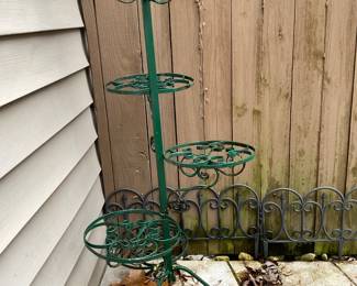 Wrought iron plant holder
