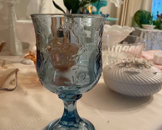 Anchor Hocking Savannah Blue Goblets